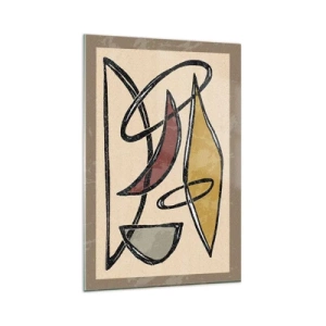 Billede på glas - Komposition - buer og ovaler - 80x120 cm