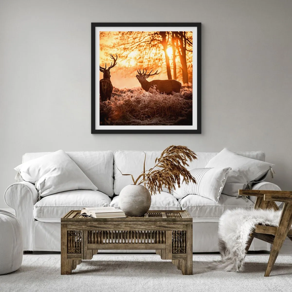 Plakat i sort ramme - En jægerdrøm - 30x30 cm