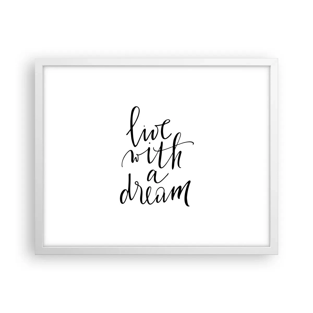 Plakat i hvid ramme - Of course - 50x40 cm