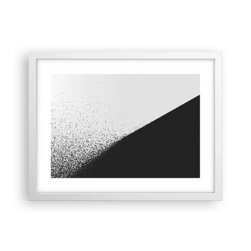 Plakat i hvid ramme - Hurtigere og hurtigere, mere og mere - 40x30 cm