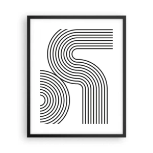 Plakat i sort ramme - På en kurve - 40x50 cm