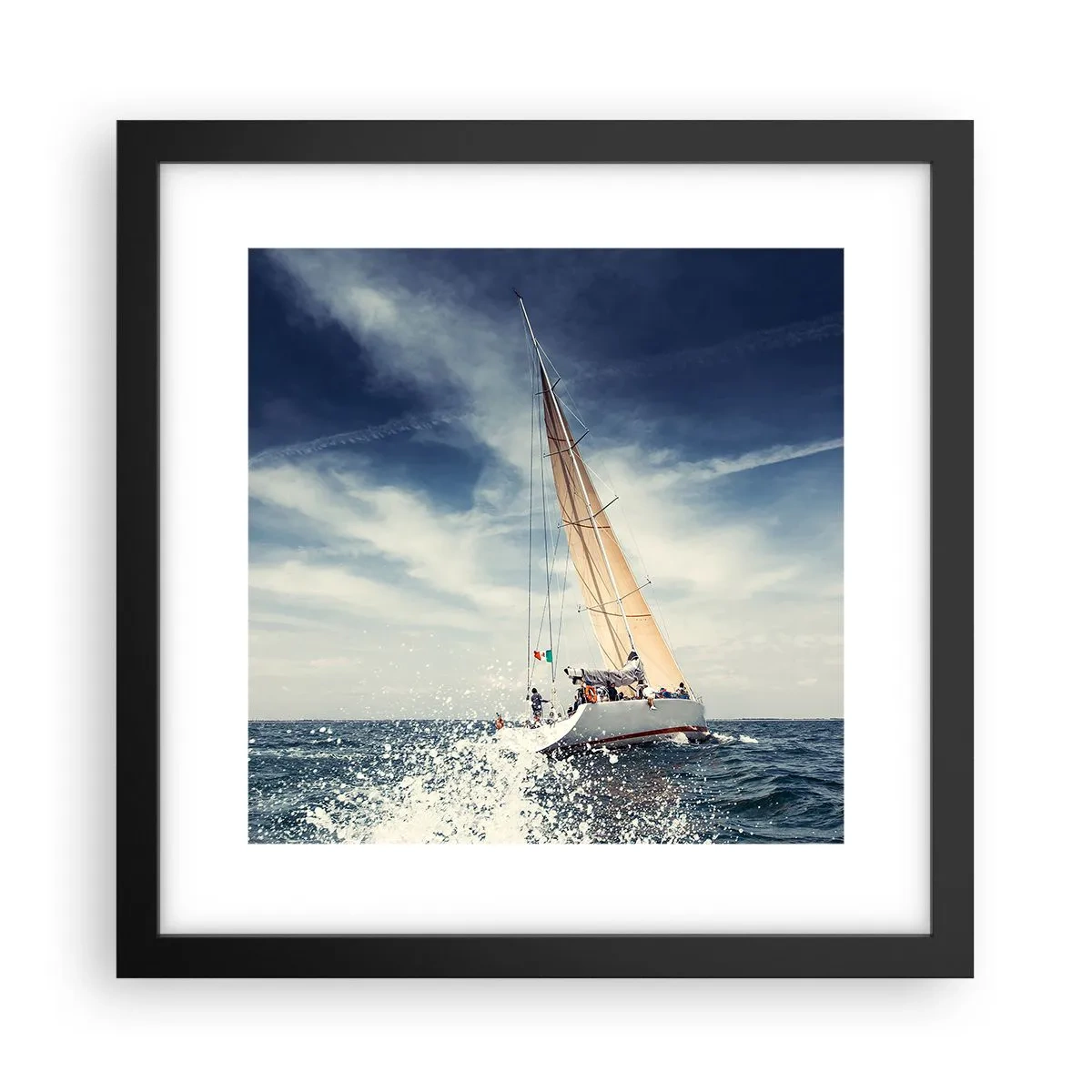 Plakat i sort ramme - De kan ikke indhente os! - 30x30 cm