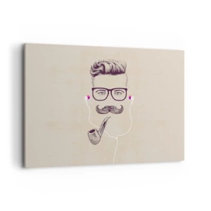 Lærredstryk - Billede på lærred - En rigtig mand? - 120x80 cm