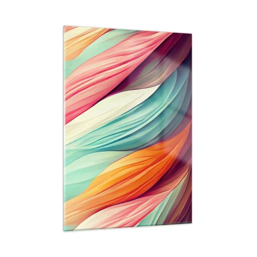 Billede på glas - Regnbuevævning - 50x70 cm