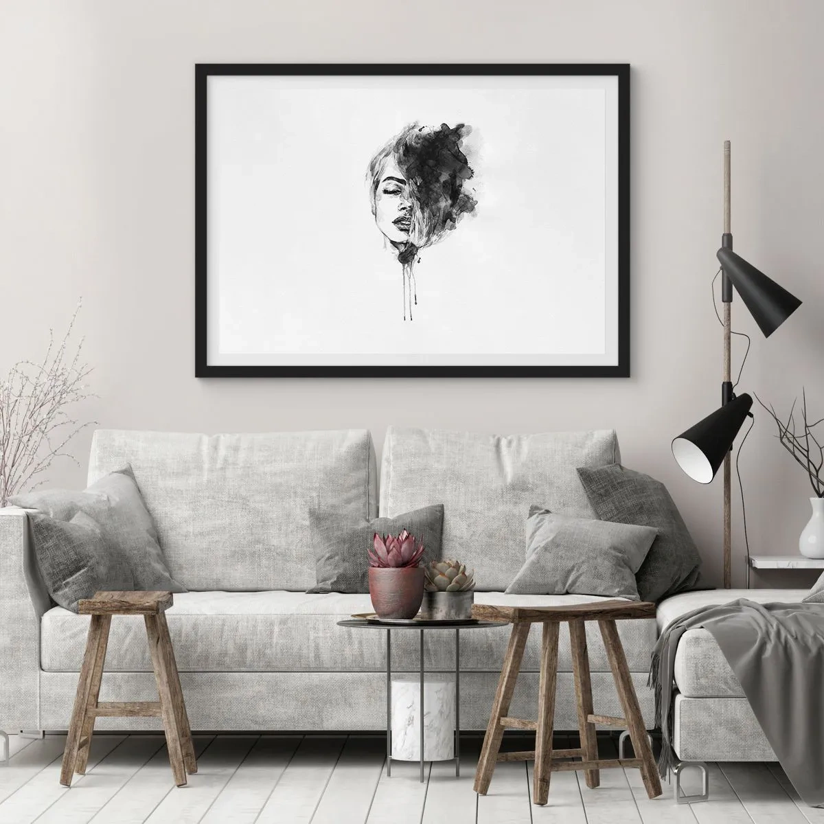 Plakat i sort ramme - Hvad piger drømmer om - 40x30 cm