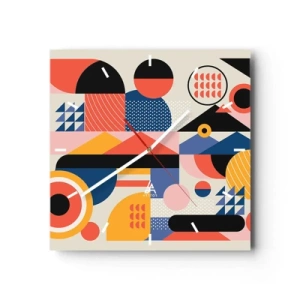 Vægur, Uret - Komposition: Leg - 40x40 cm