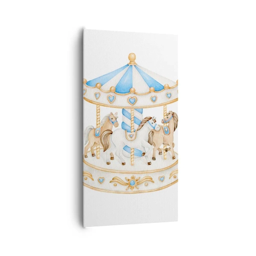 Lærredstryk - Billede på lærred - Sød barndom - 65x120 cm