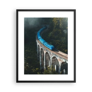 Plakat i sort ramme - Tog til naturen - 40x50 cm