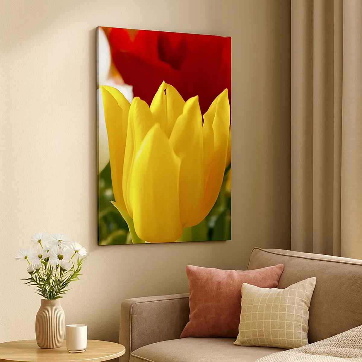 Lærredstryk - Billede på lærred - Tulipanfeber - 50x70 cm