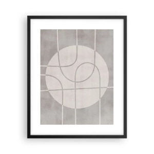 Plakat i sort ramme - Cirkulær og lige frem - 40x50 cm