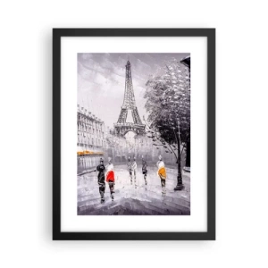 Plakat i sort ramme - En parisisk spadseretur - 30x40 cm