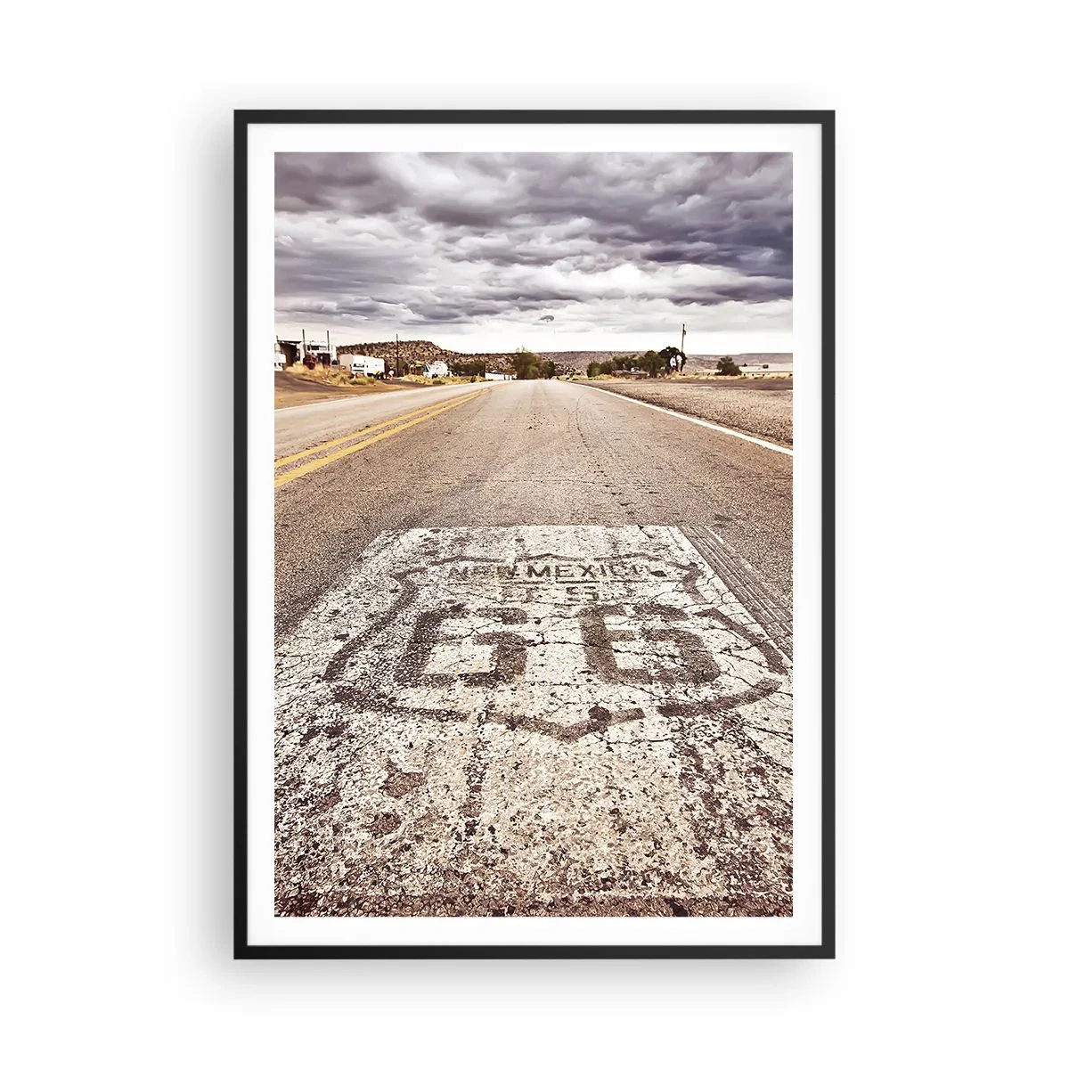 Plakat i sort ramme - Mother Road - amerikansk legende - 70x100 cm