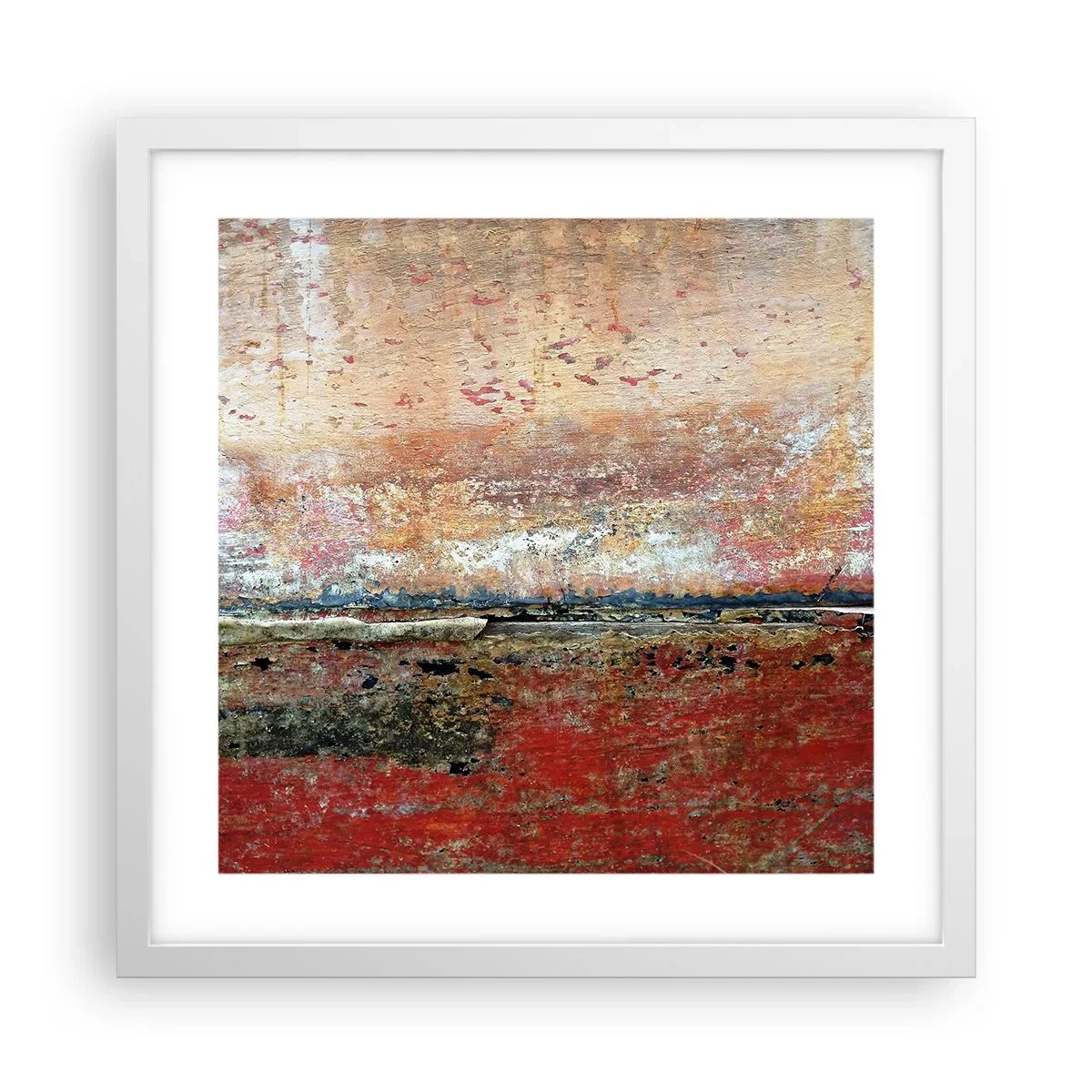 Plakat i hvid ramme - Måske er det havet - 40x40 cm