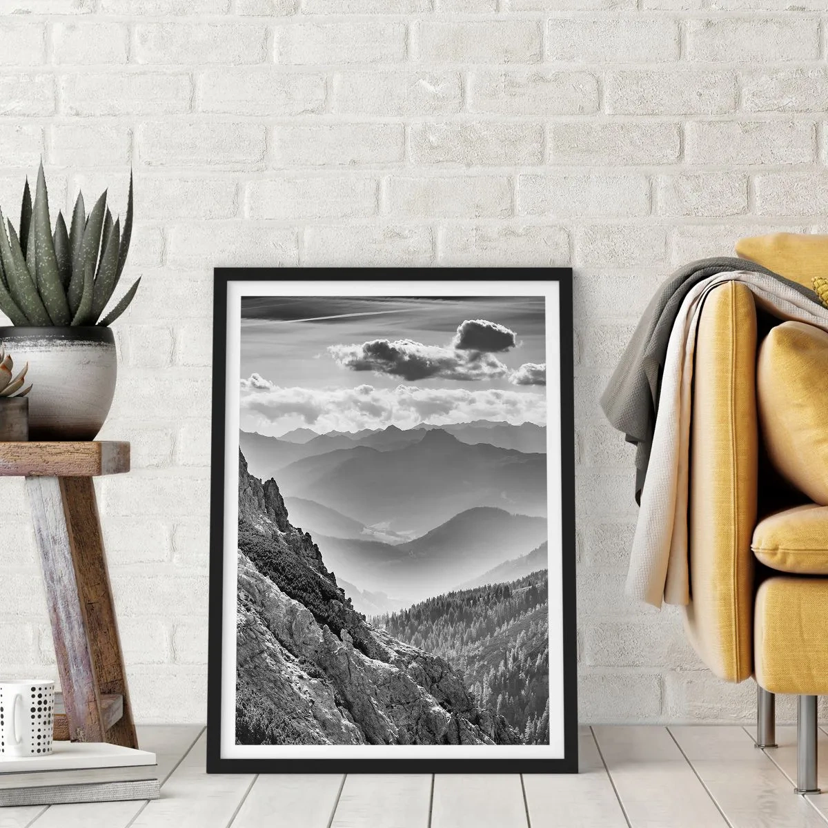 Plakat i sort ramme - Hele vejen til horisonten - 30x40 cm