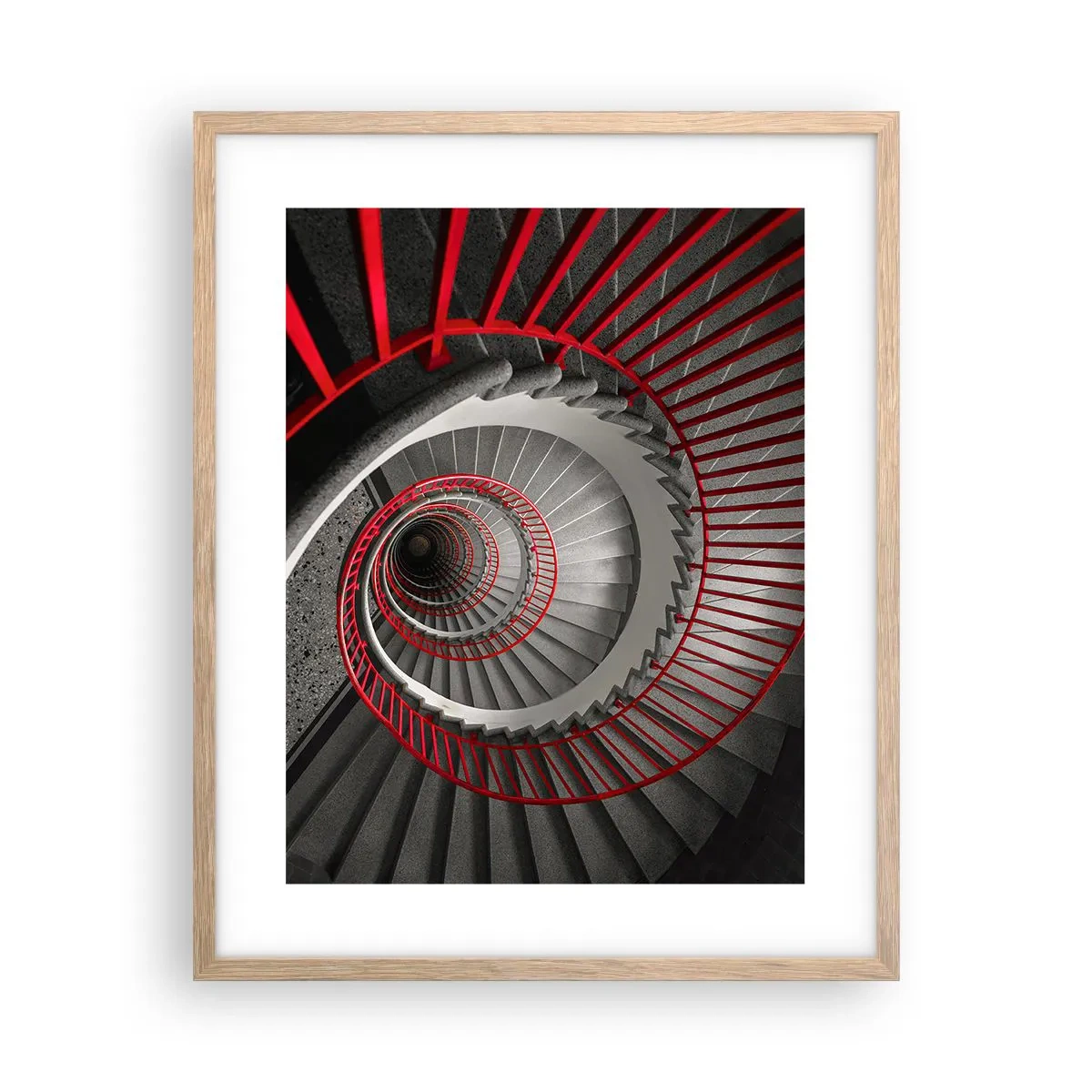 Plakat i ramme af lyst egetræ - Arkitektoniske lege - 40x50 cm