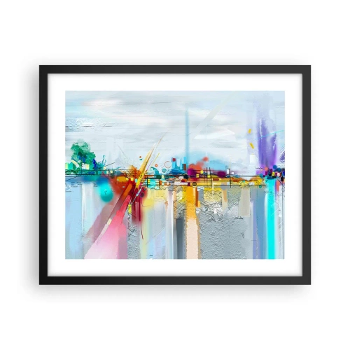 Plakat i sort ramme - Glædens bro over livets flod - 50x40 cm