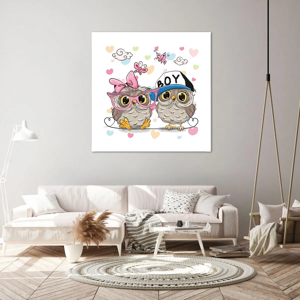 Lærredstryk - Billede på lærred - Lad os elske hinanden! - 40x40 cm