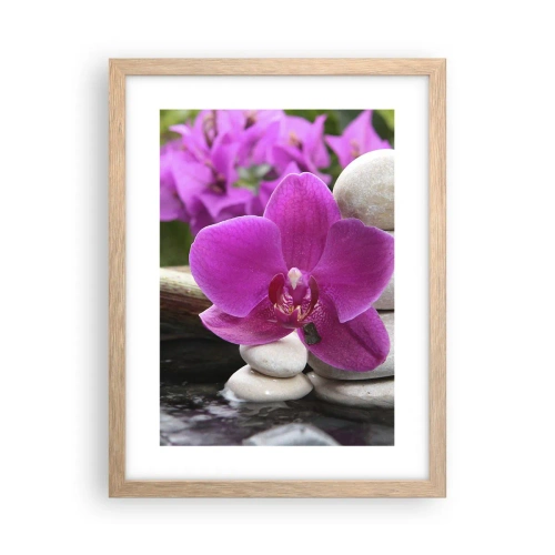 Plakat i ramme af lyst egetræ - Du hviler allerede - 30x40 cm