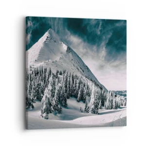Lærredstryk - Billede på lærred - Land med sne og is - 30x30 cm