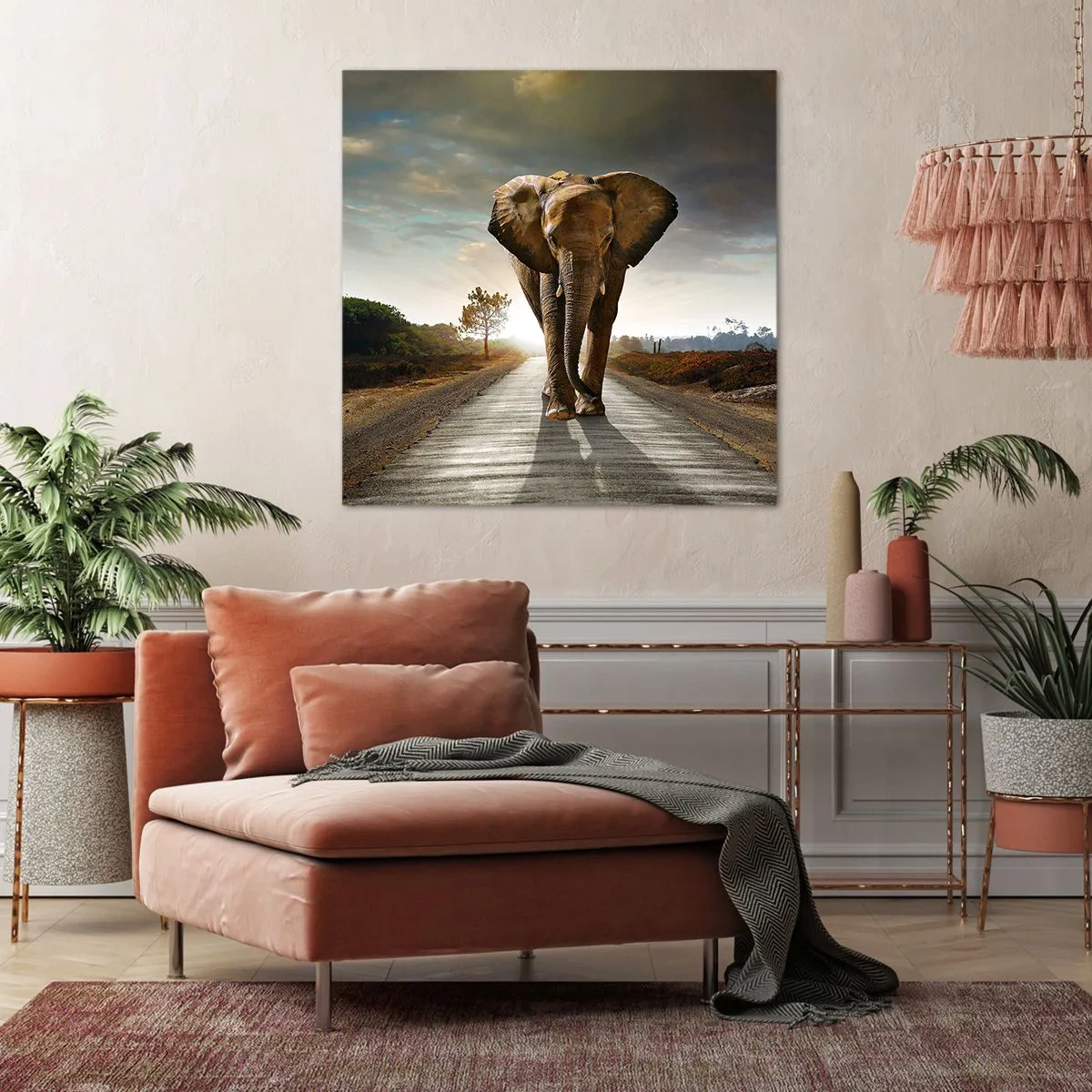 Lærredstryk - Billede på lærred - Og slet ikke i en porcelænsbutik - 40x40 cm