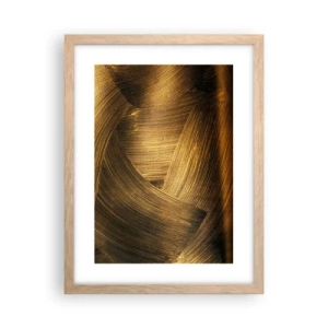 Plakat i ramme af lyst egetræ - I den gyldne labyrint - 30x40 cm