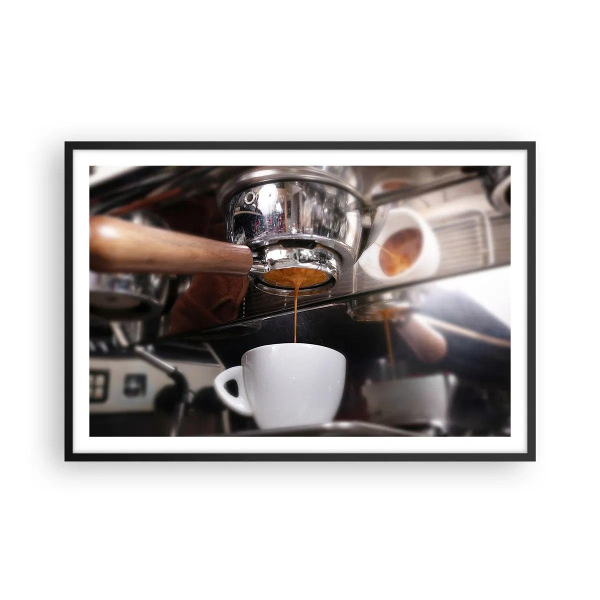 Plakat i sort ramme - Et godt øjeblik på dagen - 91x61 cm