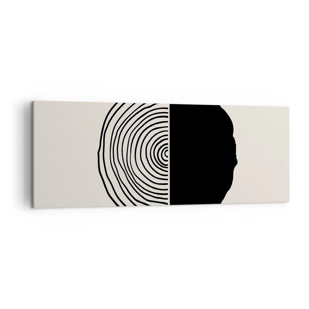 Lærredstryk - Billede på lærred - Halvt og halvt - 140x50 cm