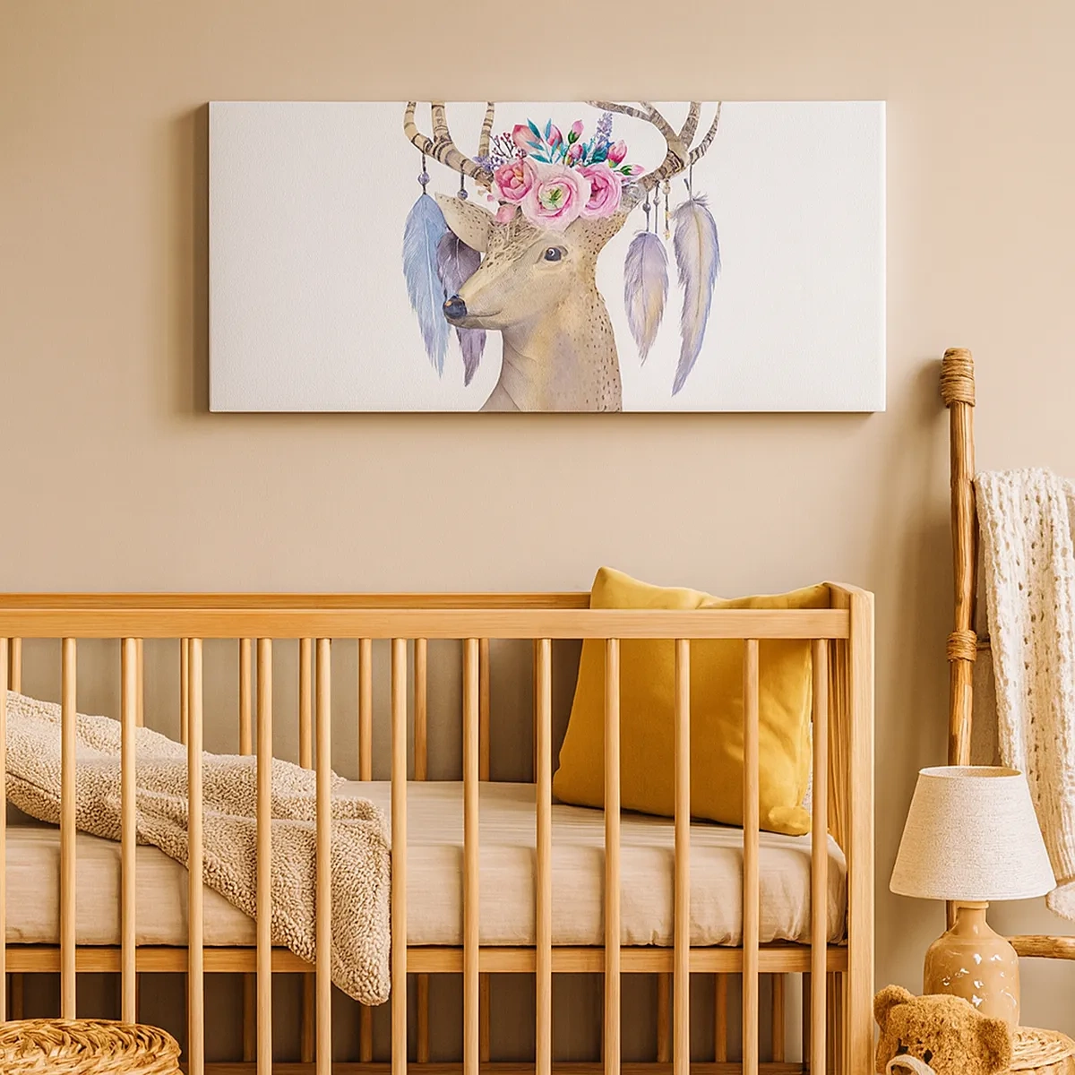 Lærredstryk - Billede på lærred - Sjælsguide - blid, uskyldig - 30x30 cm