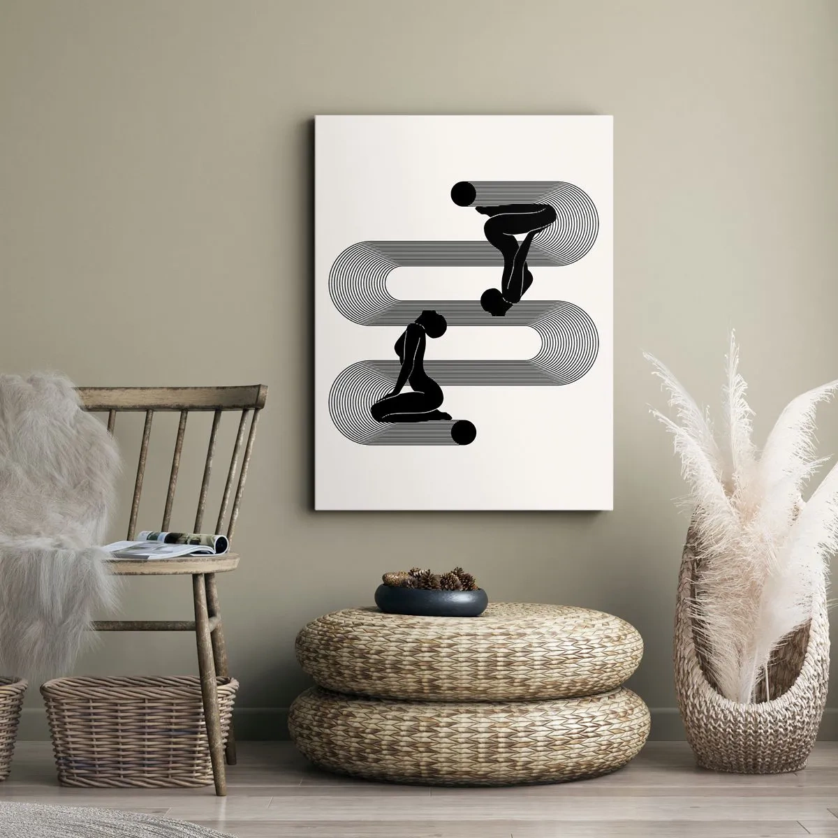Lærredstryk - Billede på lærred - Sensuel symmetri - 50x70 cm