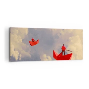 Lærredstryk - Billede på lærred - Drømmernes ekspedition - 100x40 cm