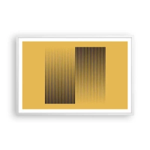 Plakat i hvid ramme - Modsætningernes kvadrat - 91x61 cm