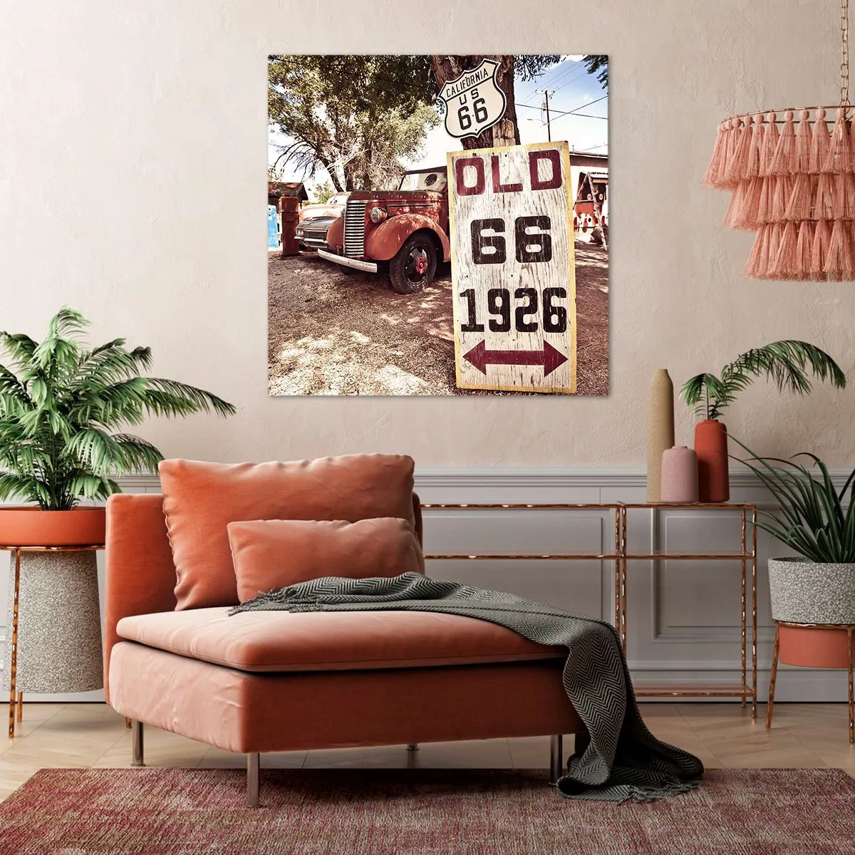 Lærredstryk - Billede på lærred - En legende om det amerikanske landskab - 70x70 cm