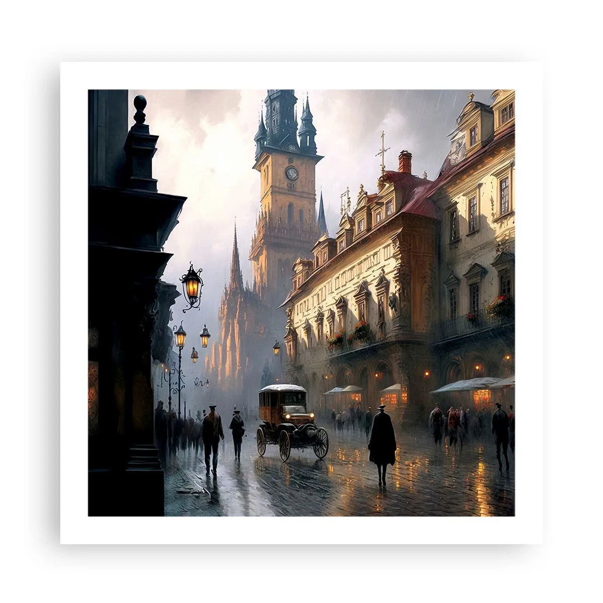 Plakat - Magien i en aften i Prag - 60x60 cm