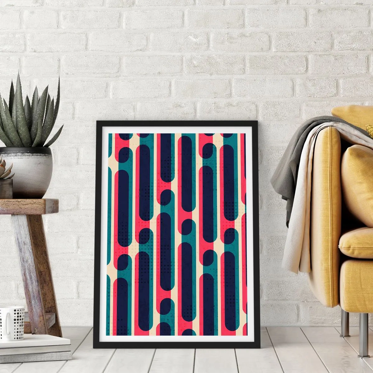 Plakat i sort ramme - Indad og fremad - 40x50 cm