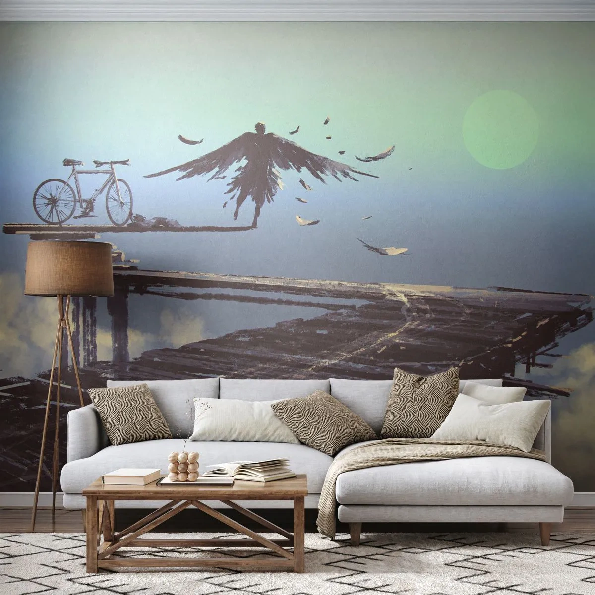 Fototapet Standard Eco - Icarus for evigt i live - Abstraktion, Icarus, Cykel - 200x140 cm
