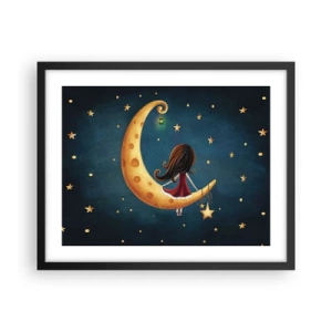 Plakat i sort ramme - Der var engang... - 50x40 cm