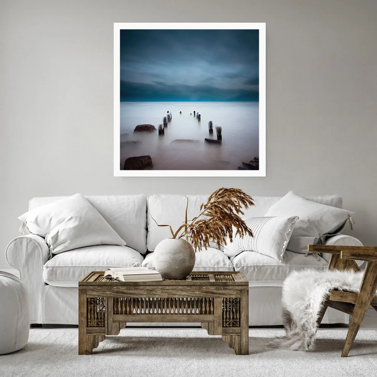 Plakat - En betænksom sø - 60x60 cm