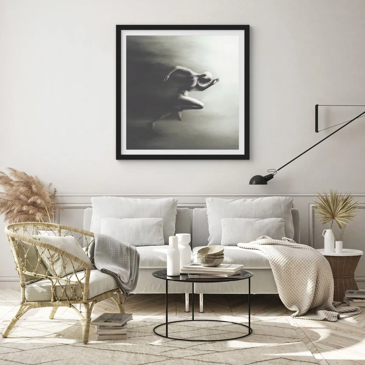 Plakat i sort ramme - Ustoppelig - 40x40 cm
