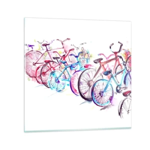 Billede på glas - Antimoto klubmøde - 60x60 cm