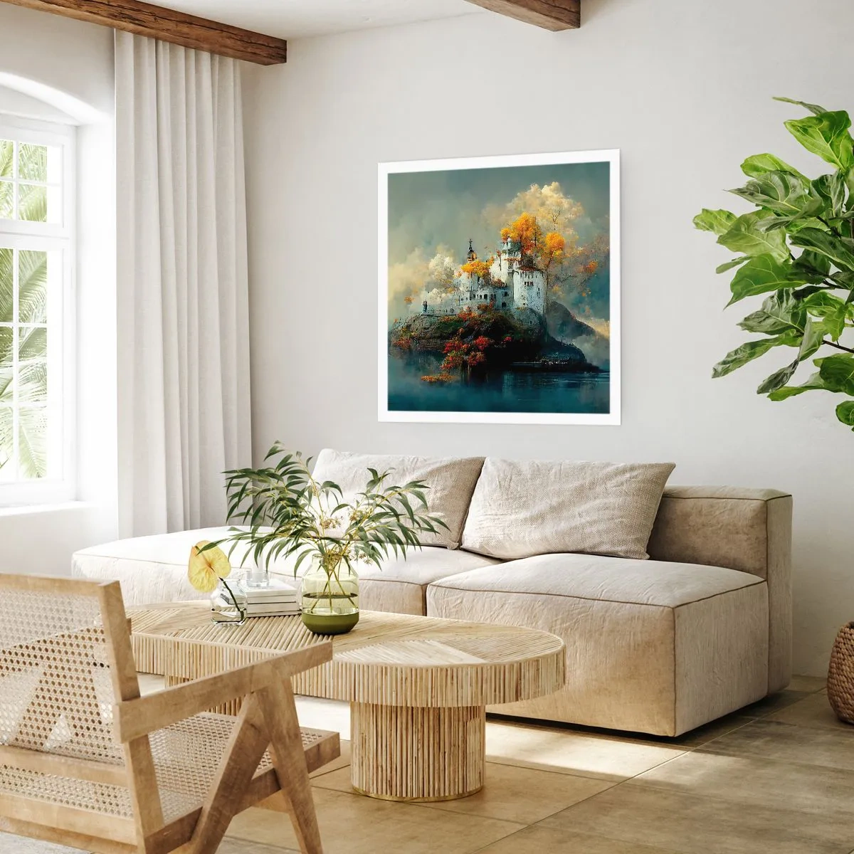 Plakat - Begyndelsen på en romantisk historie - 60x60 cm