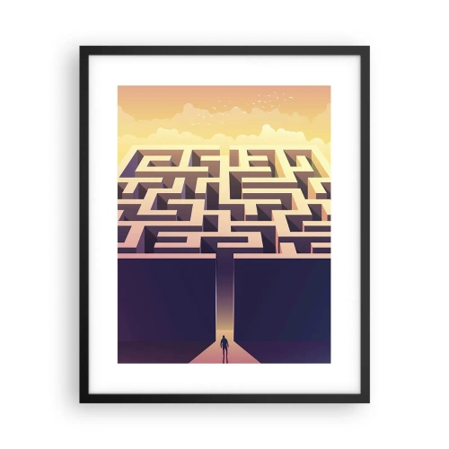 Plakat i sort ramme - Tid til beslutning - 40x50 cm