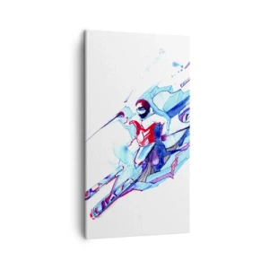 Lærredstryk - Billede på lærred - Den vanvittige jagt på glæde - 45x80 cm