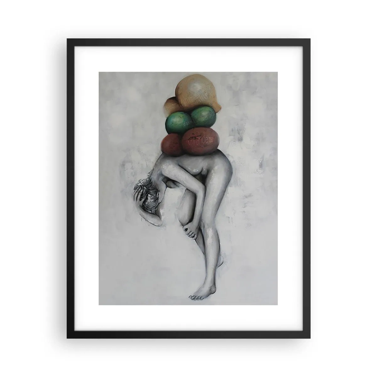 Plakat i sort ramme - Livets byrde - 40x50 cm