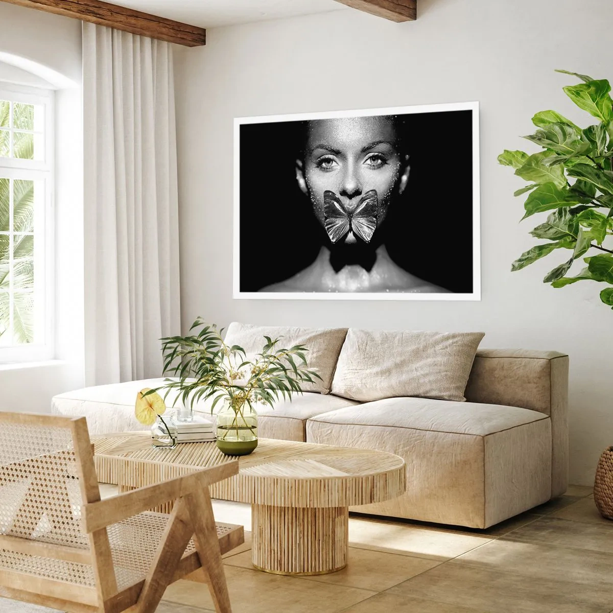 Plakat - Sommerfuglekys - 100x70 cm