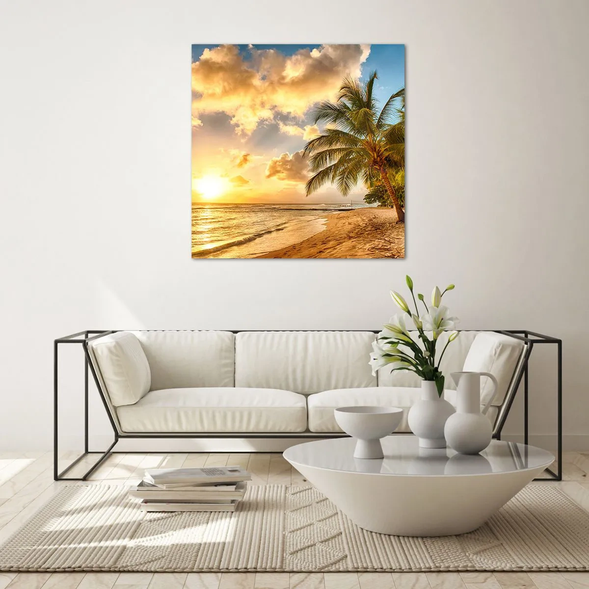 Billede på glas - Evig sommer, altid en ferie - 30x30 cm