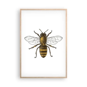 Plakat i ramme af lyst egetræ - Smuk og god - 61x91 cm