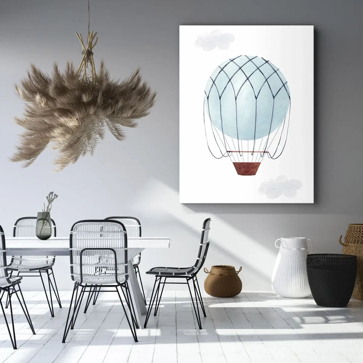 Lærredstryk - Billede på lærred - Alt i skyerne - 50x70 cm
