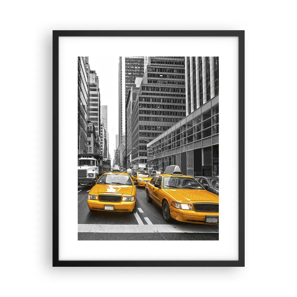 Plakat i sort ramme - Det er os, der farver byen - 40x50 cm