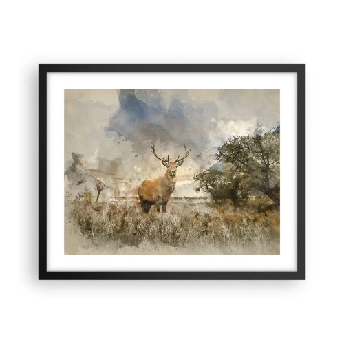 Plakat i sort ramme - Værdighed - styrke - værdighed - 50x40 cm