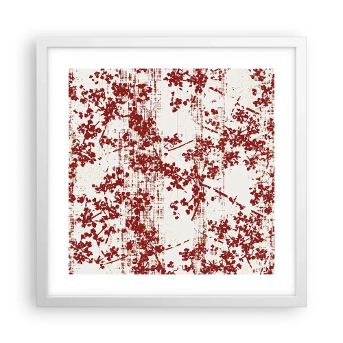 Plakat i hvid ramme - Som en gammel percale - 40x40 cm